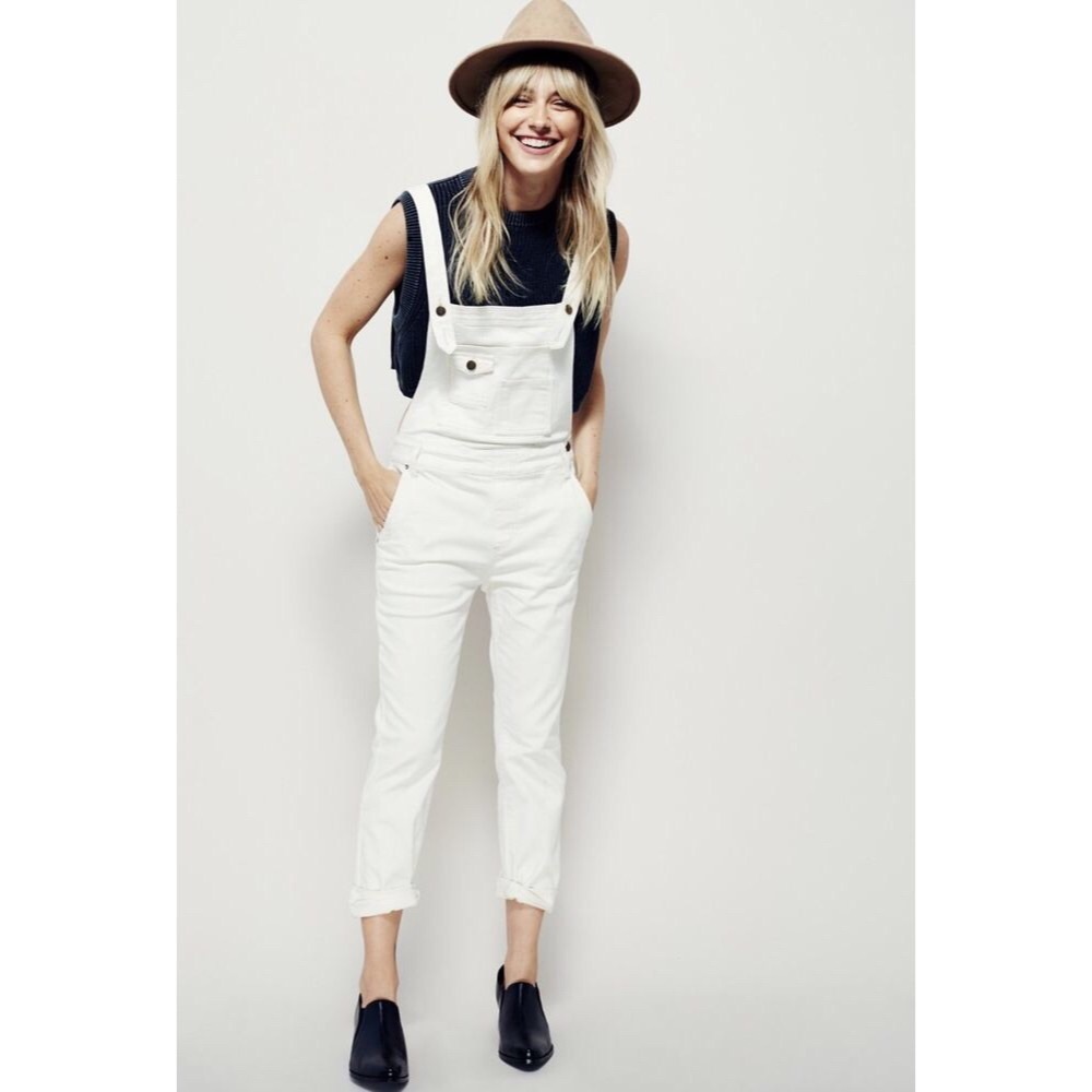 Free people white overalls